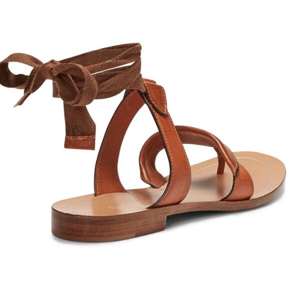 Sarah Flint Tan Leather Sandals - Picture 9 of 13
